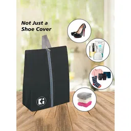 Kuber Industries Blue & Black 12 Pieces Shoes Organiser image 3