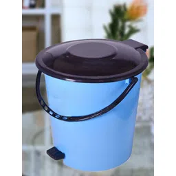 Kuber Industries Blue & Black 2-Pieces Pedal Dustbins With Handle - 5 L Each-picture-38