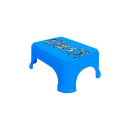 Kuber Industries Blue & Black 2 Pieces Printed Bathroom & Kitchen Stool image 2