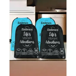 Kuber Industries Blue & Black 4 Pieces Printed Multi-Utility Organisers-picture-47