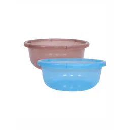 Kuber Industries Blue & Brown 2 Piece Bath Buckets-picture-31