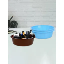 Kuber Industries Blue and Brown 3 Pieces Desk Organisers-image-17