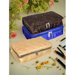 Kuber Industries Blue and Brown 3 Pieces Reusable Jewellery Organisers-image-19