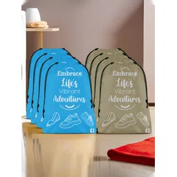 Kuber Industries Blue and Brown 8 Pieces Regular Travel Storage Shoe Organisers-image-15