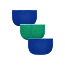 Kuber Industries Blue & Green 3 Pieces Striped Anti-Skid D-Shaped Doormats-picture-19