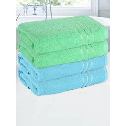 Kuber Industries Blue & Green 4 Pieces Cotton 150 GSM Bath Towel-picture-41