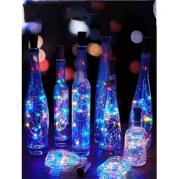Kuber Industries Blue & Pink 10 Pieces 20 LED Wine Bottle Cork Copper Wire String Lights-image-41