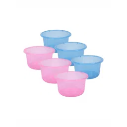 Kuber Industries Blue & Pink 6 Pieces Classic Bath Accessories Set-picture-22