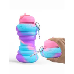 Kuber Industries Blue & Purple Single Plastic Printed Water Bottle-picture-30