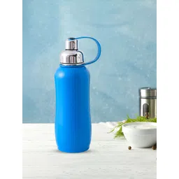 Kuber Industries Blue & Silver-Toned Single Stainless Steel Solid Water Bottle-picture-10