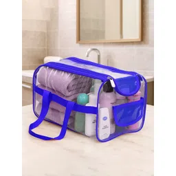 Kuber Industries Blue & Transparent Waterproof Travel Toiletry Bag-picture-30