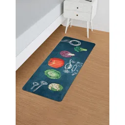 Kuber Industries Blue & White 2 Pieces Printed Bed Side Runners-picture-29