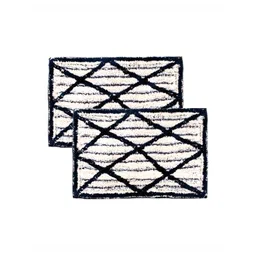 Kuber Industries Blue & White 2 Pieces Striped Rectangle-Shaped Doormats-picture-18