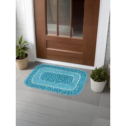 Kuber Industries Blue & White 6 Pieces Anti Slip Textured Doormats-picture-27