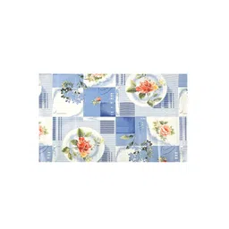 Kuber Industries Blue & White Flower Check Printed Shelf Liner Organiser-picture-28