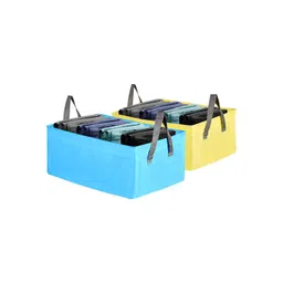 Kuber Industries Blue & Yellow 2 Pieces Multi-Utility Organisers-picture-27