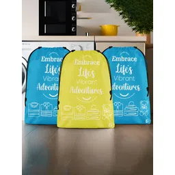 Kuber Industries Blue and Yellow 3 Pieces Regular Travel Laundry Clothing Organisers-picture-38