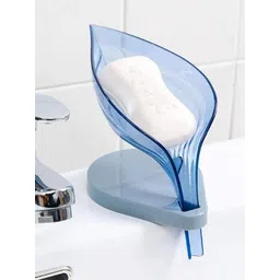 Kuber Industries Blue Ceramic Soap Dish Bathroom Accessories-picture-23