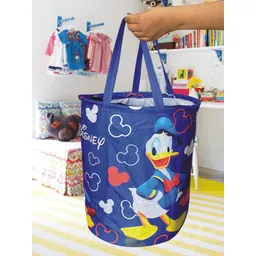 Kuber Industries Blue Disney Printed Waterproof Laundry Bag-picture-11