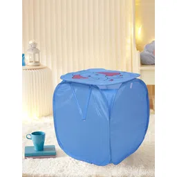 Kuber Industries Blue Elephant Printed Foldable Laundry Bags With Lid - 45 L-picture-14