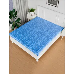 Kuber Industries Blue Polyester Water Resistant Mattress Protector-picture-19
