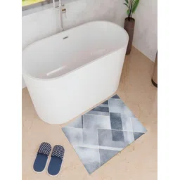 Kuber Industries Blue Printed Anti-Skid Bath Rug-picture-13