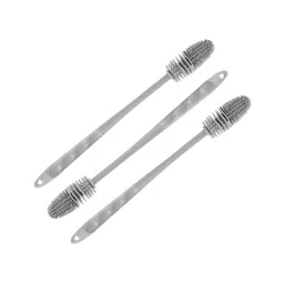 Kuber Industries Bottle Cleaning BrushSilicone Water Bottle CleanerBrush with Long HandleReusable Cleaning BrushBottle Brush Cleaner SetPack of 3,Gray,-image-17