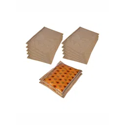 Kuber Industries Brown 12 Pieces Printed Reusable Saree Organisers With Zip Closure-picture-18