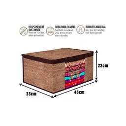 Kuber Industries Brown 12 Pieces Saree Organisers image 4