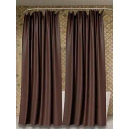 Kuber Industries Brown 2 Pieces Shelf Lining Shower Curtains-picture-10