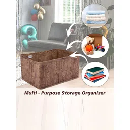 Kuber Industries Brown 2 Pieces Toy Storage Box with Lid & Handles-picture-20