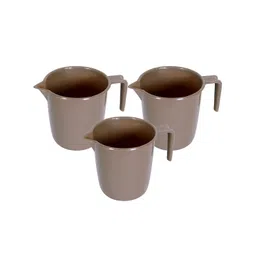 Kuber Industries Brown 3 piece Solid Plastic Bath Accessories Set-picture-29