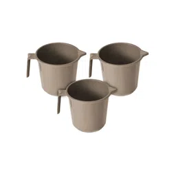 Kuber Industries Brown 3 piece Solid Plastic Bath Accessories Set-picture-13