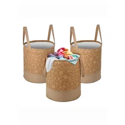 Kuber Industries Brown 3 Pieces Printed Laundry Bags 45 L Each-picture-41