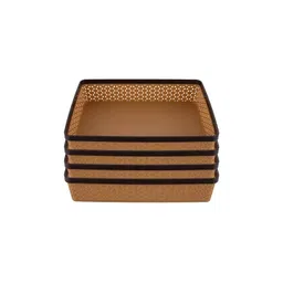 Kuber Industries Brown 4 Pieces Solitaire Stationary Holder Desk Organizers-picture-27