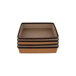 Kuber Industries Brown 4 Pieces Stationary Office Tray Organisers-picture-25