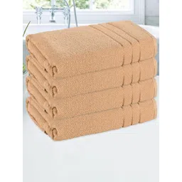 Kuber Industries Brown 4 Pieces Striped Cotton 150 GSM Bath Towel-picture-10