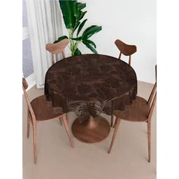 Kuber Industries Brown 4 Seater Round Table Cover-image-40
