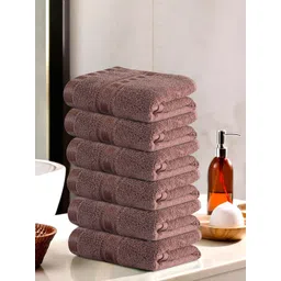 Kuber Industries Brown 6 Pieces Anti Bacterial 225 GSM Cotton Face Towels-picture-15