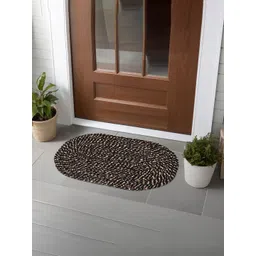 Kuber Industries Brown & Beige 6 Pieces AntiSlip Cotton Doormats-picture-39