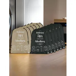 Kuber Industries Brown and Black 12 Pieces Regular Cloth Storage Bag Organisers-picture-22