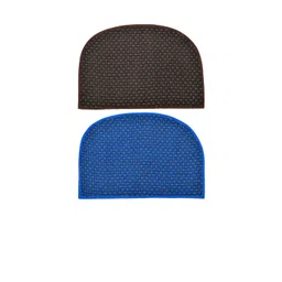 Kuber Industries Brown & Blue Pack of 2 D-Shape Anti-Slip Rubber Door Mats-picture-43