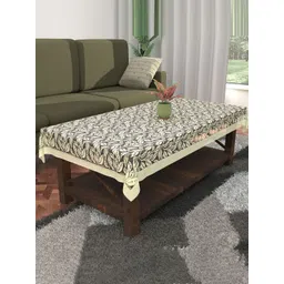 Kuber Industries Brown & Cream-coloured Floral Printed Cotton 4-Seater Table Cover-picture-22