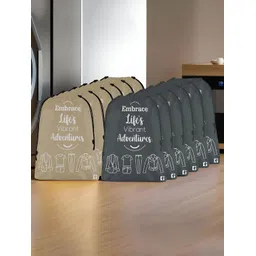 Kuber Industries Brown and Grey 12 Pieces Regular Travel Laundry Cloth Organisers-image-1