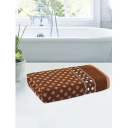 Kuber Industries Brown & White Printed Cotton 150 GSM Bath Towel-picture-39