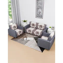 Kuber Industries Brown & White Printed Cotton Sofa Cover-picture-10