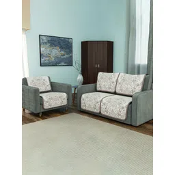 Kuber Industries Brown & White Printed Cotton Sofa Cover-picture-18