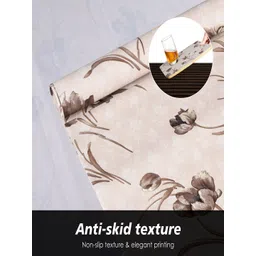 Kuber Industries Brown and White Printed PVC Kitchen Shelf Liner Organisers-image-5