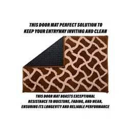 Kuber Industries Brown Geometric Cotton Doormat-picture-39