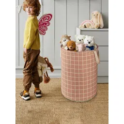 Kuber Industries Brown Printed Cotton Foldable Laundry Bag 45 L-picture-11